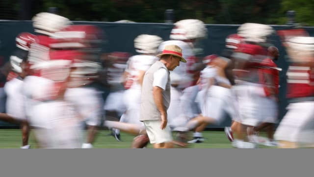 Nick Saban, Alabama practice August 18, 2021